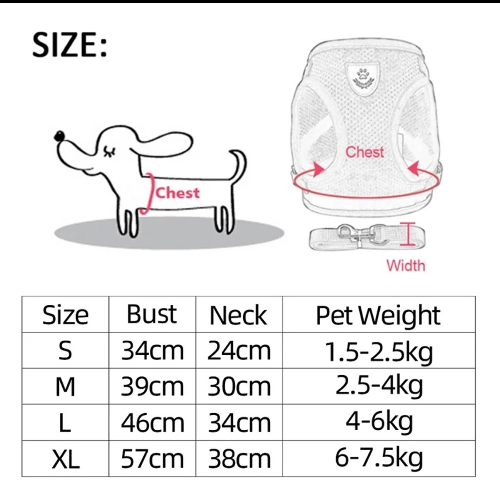🔥 Cat Harness Vest Walking Lead Leash - Picture 2 of 3